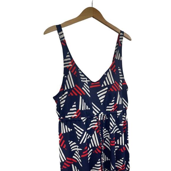 Denim & Co Beach Swim Dress One Piece Red White Blue Patriotic Womens 12 - Picture 2 of 8
